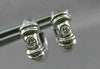 ESTATE .15CT DIAMOND 14KT WHITE GOLD HUGGIE ETOILE EARRINGS BEAUTIFUL!! #9279