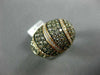 ESTATE 2.89CT WHITE & CHOCOLATE FANCY DIAMOND 14KT ROSE GOLD MULTI ROW FUN RING