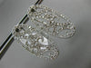 ESTATE LARGE .78CT DIAMOND 14KT WHITE GOLD ELONGATED OVAL WAVE CLIP ON EARRINGS