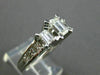 ESTATE 1.90CT EMERALD & PRINCESS DIAMOND 18KT WHITE GOLD ENGAGEMENT RING #23093