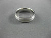 ESTATE WIDE 14KT WHITE GOLD 3D PLAIN CLASSIC WEDDING ANNIVERSARY BAND RING #2892