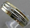 ESTATE DIAMOND 14K WHITE YELLOW GOLD MENS ETERNITY WEDDING BAND 6.5M RING #21510