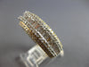 LARGE 1.25CT DIAMOND 14KT 2 TONE GOLD ROUND & BAGUETTE UNISEX ANNIVERSARY RING