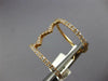 ESTATE WIDE .67CT DIAMOND 18KT ROSE GOLD 3D ZIG ZAG DOUBLE BAR FUN RING