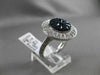 ESTATE LARGE 2.29CT DIAMOND & SAPPHIRE 18KT WHITE GOLD 3D FILIGREE CIRCULAR RING