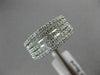 WIDE .78CT DIAMOND 18KT WHITE GOLD 3D SEMI ETERNITY MULTI ROW ANNIVERSARY RING
