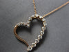 .46CT DIAMOND 18KT ROSE GOLD 3D CLASSIC OPEN HEART JOURNEY LOVE FLOATING PENDANT