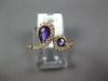ESTATE .68CT DIAMOND & AAA AMETHYST 14KT ROSE GOLD ROUND & PEAR SHAPE SNAKE RING