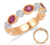 .84CT DIAMOND & AAA RUBY 14K WHITE & ROSE GOLD 3D OVAL & ROUND FILIGREE FUN RING