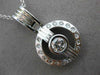 ESTATE .73CT DIAMOND 14KT WHITE GOLD 3D CIRCLE OF LOVE SOLITAIRE PENDANT #7554