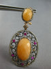 30.46CT MOCHA DIAMOND PINK SAPPHIRE & ORANGE AGATE 14K ROSE BLACK GOLD EARRINGS