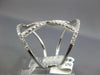 ESTATE LARGE .58CT DIAMOND 18KT WHITE GOLD 3D X LOVE RING