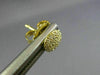 ESTATE SMALL .22CT DIAMOND 18KT YELLOW GOLD 3D ROUND CLUSTER PAVE STUD EARRINGS
