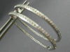 ESTATE 1.42CT ROUND DIAMOND 14KT WHITE GOLD 3D INSIDE OUT HOOP EARRINGS #18562