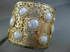 ESTATE LARGE 30.0CT DIAMOND & AAA AGATE 14KT WHITE & ROSE GOLD BANGLE BRACELET