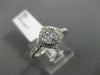 ESTATE .60CT DIAMOND 18KT WHITE GOLD SQUARE CLUSTER HALO FRIENDSHIP PROMISE RING