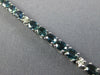 8.06CT DIAMOND & AAA SAPPHIRE 18KT WHITE GOLD 3D OVAL & ROUND TENNIS BRACELET