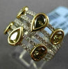 ESTATE LARGE 2.14CT WHITE & FANCY COLOR DIAMOND 18K YELLOW GOLD ANNIVERSARY RING