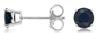 ESTATE 1.10CT AAA SAPPHIRE 14KT WHITE GOLD 3D CLASSIC ROUND STUD EARRINGS