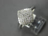 .50CT DIAMOND 14KT WHITE GOLD PRINCESS 3D INVISIBLE SQUARE GEOMETRICAL FUN RING