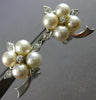 LARGE .20CT DIAMOND & AAA SOUTH SEA PEARL 14K WHITE GOLD CLIP ON EARRINGS #27925