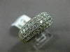 ESTATE WIDE 1.85CT DIAMOND 14KT WHITE & YELLOW GOLD 3D PAVE ANNIVERSARY RING 300