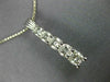 ESTATE .84CT DIAMOND 14KT WHITE GOLD 3D SHARED PRONG JOURNEY PENDANT #1084