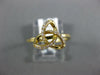 ESTATE .13CT DIAMOND 18KT YELLOW GOLD 3D LOVE KNOT FLOWER STAR FUN RING
