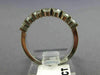 ESTATE 1.05CT DIAMOND 14KT WHITE GOLD 3D 7 STONE CHANNEL ANNIVERSARY RING #22469