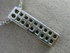ESTATE LARGE 1.60CT DIAMOND 14KT WHITE GOLD INVISIBLE RECTANGULAR PENDANT #18131