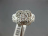 LARGE 1.51CT DIAMOND 18K WHITE GOLD ROUND & PRINCESS DOUBLE HALO ENGAGEMENT RING