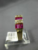 ESTATE 1.24CT DIAMOND & AAA RUBY 14KT YELLOW GOLD 3D CLASSIC ANNIVERSARY RING