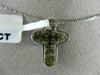 ANTIQUE .40CT ROUND DIAMOND 14KT WHITE GOLD CLASSIC FLOATING CROSS PENDANT #1894