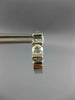 ESTATE .74CT DIAMOND 18KT WHITE GOLD 3D SOLITAIRE ETOILE HUGGIE EARRINGS #284