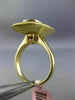 ESTATE LARGE .50CT DIAMOND 14KT TWO TONE GOLD 3D CLASSIC OVAL ITALIAN FUN RING