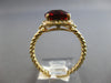 2CT DIAMOND & AAA GARNET 14KT YELLOW GOLD 3D CUSHION & ROUND FILIGREE LOVE RING