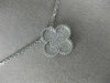 ESTATE LARGE 1.59CT WHITE & PINK DIAMOND 18KT WHITE & ROSE GOLD FLOWER NECKLACE