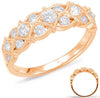 ESTATE WIDE .81CT DIAMOND 14KT ROSE GOLD 3D FILIGREE MILGRAIN ANNIVERSARY RING