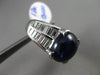 ESTATE EXTRA LARGE 7.26CT DIAMOND & AAA SAPPHIRE 18KT WHITE GOLD ENGAGEMENT RING