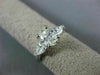 ESTATE 1.29CT OVAL & PEAR SHAPE DIAMOND 14KT WHITE GOLD 3 STONE ENGAGEMENT RING