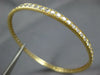 ESTATE LARGE 6.50CT DIAMOND 18KT YELLOW GOLD 3D ETERNITY BANGLE CUFF BRACELET