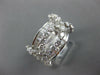 ESTATE WIDE 2.99CT DIAMOND 18KT WHITE GOLD ROUND & BAGUETTE INFINITY LOVE RING