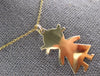 ESTATE 14K YELLOW GOLD 3D ENGRAVABLE BABY GIRL FUN CHARM FLOATING PENDANT #27426