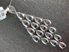 EXTRA LARGE 2.49CT DIAMOND 14KT WHITE GOLD 3D MULTI TEAR DROP CHANDELIER PENDANT