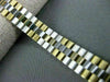 ESTATE WIDE 14K 2 TONE GOLD SOLID DIAMOND CUT HANDCRAFTED ITALIAN BRACELET 22787