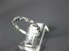 ESTATE .08CT DIAMOND 18K WHITE GOLD MULTI LEAF FILIGREE WEDDING ANNIVERSARY RING