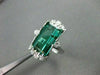 ESTATE LARGE 4.40CT DIAMOND & AAA TOURMALINE 18KT WHITE GOLD RING AMAZING #22084