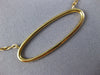 ESTATE LARGE .49CT DIAMOND 18KT YELLOW GOLD 3D OPEN SIDEWAYS OVAL FUN PENDANT