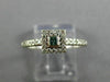 ESTATE .29CT WHITE BLUE DIAMOND 18K WHITE GOLD 3D SQUARE FRIENDSHIP PROMISE RING