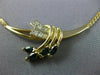 ANTIQUE 1.20CT DIAMOND & AAA SAPPHIRE 14K YELLOW GOLD 3D MARQUISE NECKLACE #2690